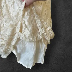 Free People Cream Strapless Lace Mini Dress size 12 Feminine Romantic Coquette thumbnail 3