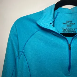 Patagonia Blue Capilene 3 Midweight Quarter Zip Pullover Gorpcore Women's Small thumbnail 3