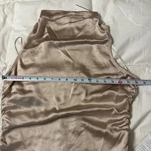Lush Satin Mock-Neck Midi Dress - NWT - Size L thumbnail 11
