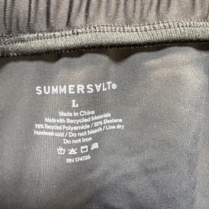 Summersalt The Sea to Shore High Waisted Swim Shorts‎ Size L Sea Urchin Black thumbnail 6