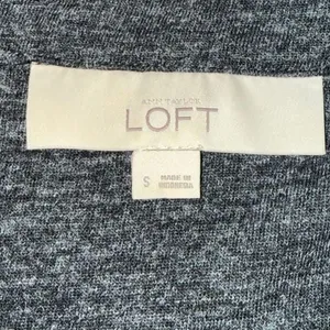 Ann Taylor LOFT Women's Gray Heathered Button-Down Shirt Dress-S thumbnail 3