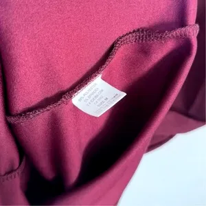 AUW Burgundy High Neck Sleeveless Cutout Side Bodycon Dress Womens Medium Cocktail thumbnail 7
