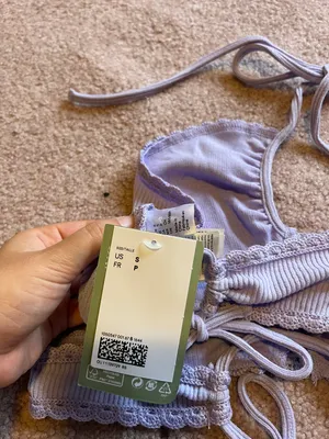 Divided Purple Lace up Crop Top thumbnail 4