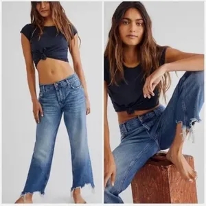 We the‎ Free The Maggie Mid Rise Straight Leg Jeans Size 24 Baggy Boyfriend Fit thumbnail 2