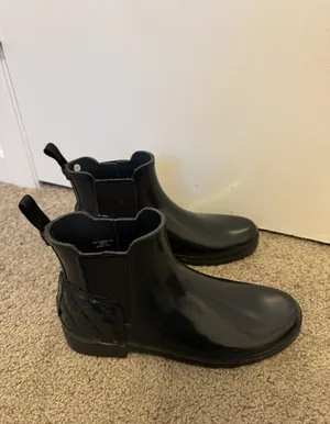 Hunter Chelsea Blue quilted short boots size 9 thumbnail 2
