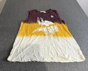 Junk Food MN Vikings Tie Dye Tank Women's Sz M 100% Cotton thumbnail 1
