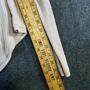 Free People Women‎ Beige Waffle Knit Ribbed Henley Thermal Top Small OB1013778 thumbnail 6