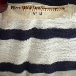 Pilcro Anthropology Striped Navy‎ and Red 3/4 Sleeve Top Size Medium EUC thumbnail 5