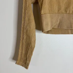 OFFLINE by Aerie Women's Ribbed Long Sleeve Crop Top Mustard Yellow M thumbnail 2