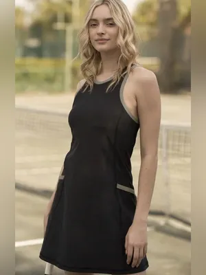 Summersalt The Do-It-All Tennis Dress Gym Athleisure Outdoors Active Black Sz 18 thumbnail 6