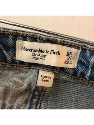 Abercrombie & Fitch Womens The Skinny High Rise Jeans Curve Love 26/2R thumbnail 3