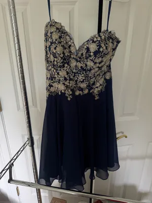 Faviana Blue formal short dress thumbnail 2