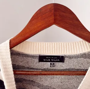 Blue Blush Zebra Crop Sweater thumbnail 2