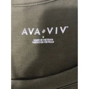 Ava & Viv Olive Green Sleeveless Swing Dress Plus Size 1X Tank Knit Scoop Neck thumbnail 7