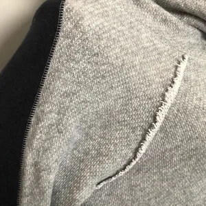 Free People Sweater Cowl Turtleneck Pullover Oversized Mixed Media Raw Grey thumbnail 7
