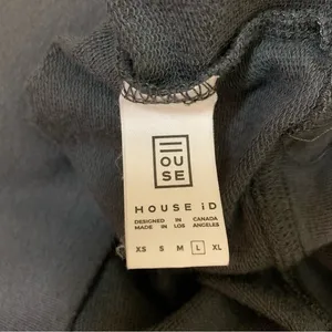 House‎ ID Gray Zip Up Hoodie Cropped Sweatshirt Athleisure Streetwear Large thumbnail 6