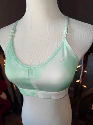 Nike Dri - Fit Mint green and white sports bra thumbnail 2