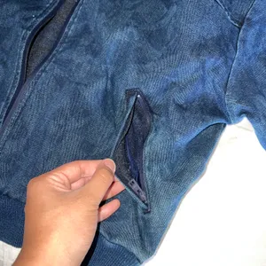 Guess Cropped Navy Blue Jacket thumbnail 5