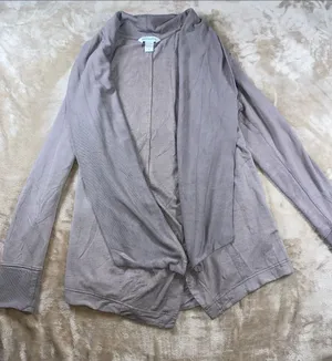 Athleta Women's Taupe Open-Front Draped Cardigan thumbnail 1