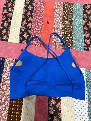 Suskees royal blue sports bra with padding thumbnail 2