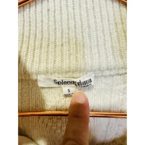 SPLENDID Off-White Wool Blend Quarter Zip Long Sleeve Dakota Half Zip Sweater S thumbnail 6