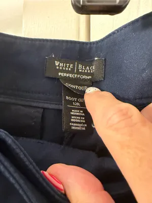 White House Black Market Navy Blue Bootcut Pants thumbnail 2