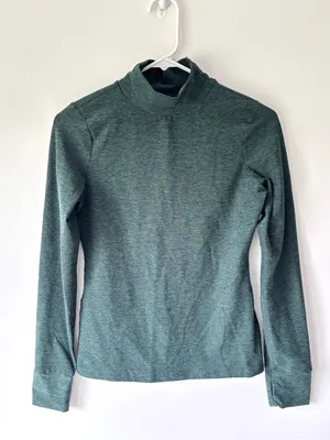 Beyond Yoga Forest Green Spacedye Captivating Turtleneck Pullover Long Sleeve thumbnail 4