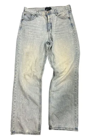 High Rise Baggy Jeans Light Acid Wash Wide Leg Y2K Aeropostale SZ 12 Reg Relaxed thumbnail 1