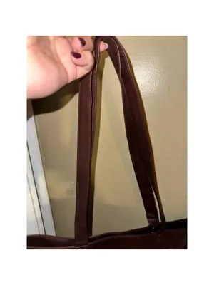 Yih Jou 605 Brown Genuine Leather Textured Large Tote Bag thumbnail 3