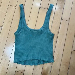 OLD NAVY Classic Ribbed Cropped Tank Top Shirt Green Size Small thumbnail 4