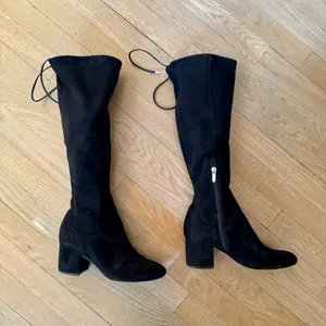 Sam Edelman Women's Vinney Boot Size 7 Block Heel Tall Black Stretch thumbnail 4