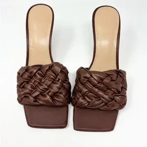 NWOT Marc Fisher Women's Draya Braided Mule Sandals Brown Size 7.5 thumbnail 5