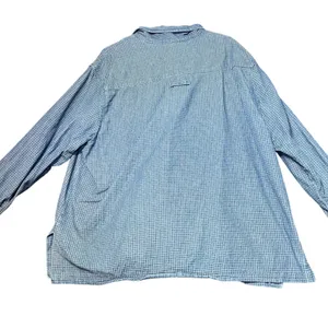Vintage Womens Size 22/24W Denim Blue Plaid Zipper Front Shirt‎ Jacket 90s Boho thumbnail 3
