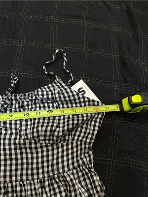 SO Black & White Gingham Sundress thumbnail 2