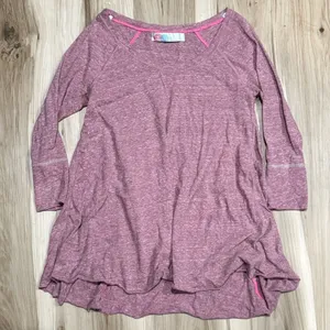 Free People Beach Boatneck Flowy Mauve Long Sleeve Top Women’s Small thumbnail 1