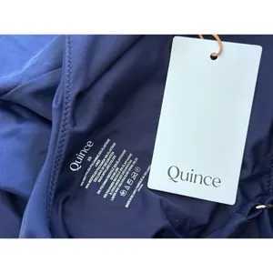NWT Quince Deep Navy Blue Italian Cut Out One-Piece Swimsuit XS thumbnail 5