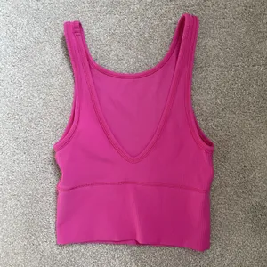 Lululemon Power Pivot Ribbed Crop Tank Top Sonic Pink Athletic Size XS/S thumbnail 2