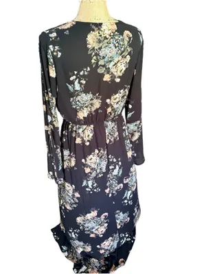 ROKOKO Black Floral Maxi Dress Size XL (22” PTP) NWT thumbnail 6