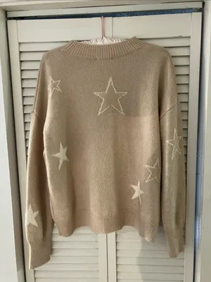 Rails Kana Camel Stars Crewneck Sweater Size Small thumbnail 6