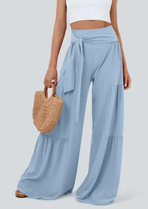Halara Breezeful Flowy Wide Leg Pants Quick Dry High Waisted Blue M (8-10) NWT thumbnail 1
