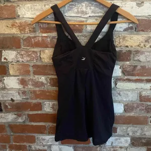 Black Sleeveless Breathable Built In Bra Workout Top Size S thumbnail 4