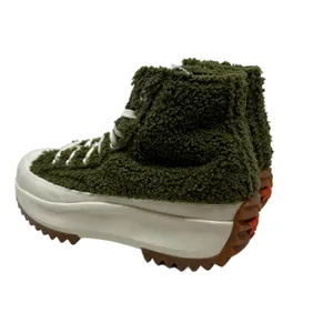 Converse Run Star Hike‎ High Sherpa Platform Sneakers Green Faux Fur Size US 8.5 thumbnail 10