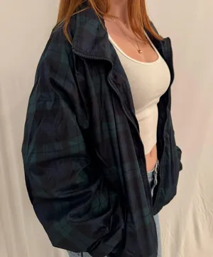 Jerzees Dark Plaid Windbreaker thumbnail 1