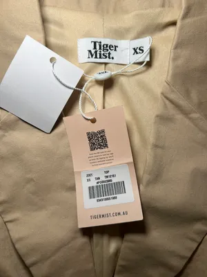 Tiger Mist NWT Zoey XS Tan Top thumbnail 4