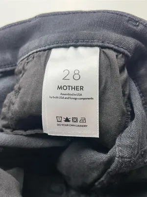 Mother The Hustler‎ Ankle Fray Women's 28 Black Not Guilty Bootcut Denim Jean thumbnail 4