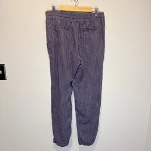 Athleta Retreat Blue Linen Pant - size Medium Tall thumbnail 2