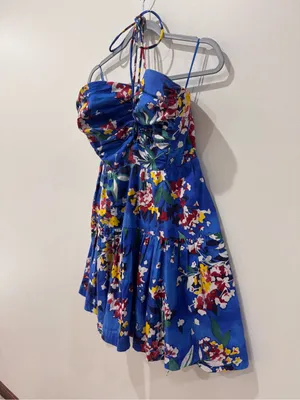 Anthropologie Sz Medium Emily Halter Mini Dress Floral Bright thumbnail 3