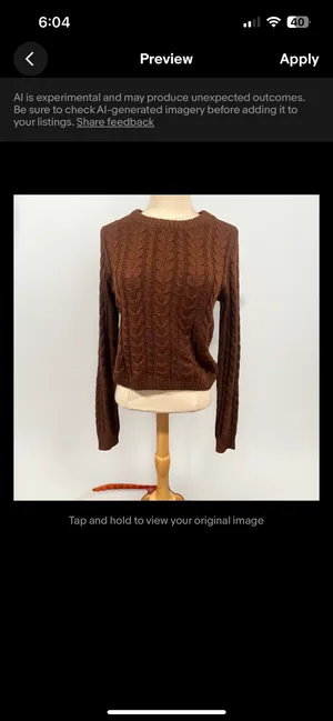 Outfitters Preppy Cable Knit Sweater Size Medium thumbnail 7