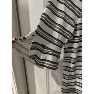 Ann Taylor Factory Striped Knit Top‎ Ruffle Sleeve Casual Everyday Size M thumbnail 2
