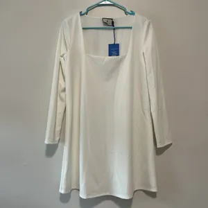 TUCKERNUCK x‎ Cameran Eubanks Wimberly NWT The Middleton Square Neck Dress White thumbnail 3